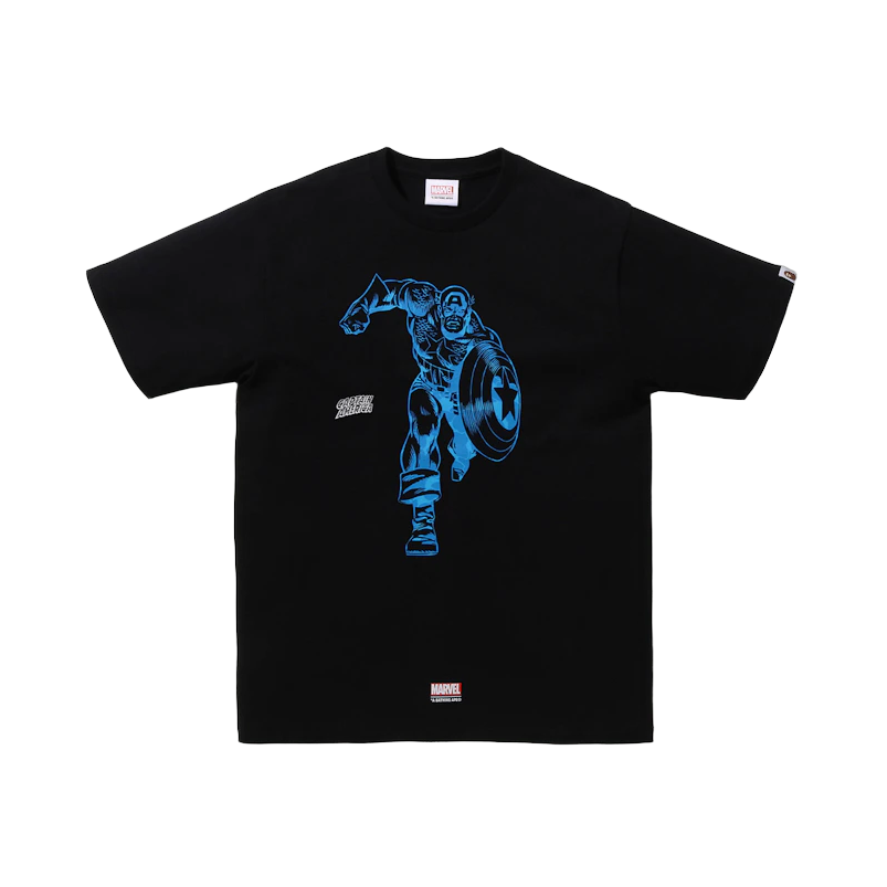 BAPE x Marvel Comics Captain America T-Shirt 'Black'