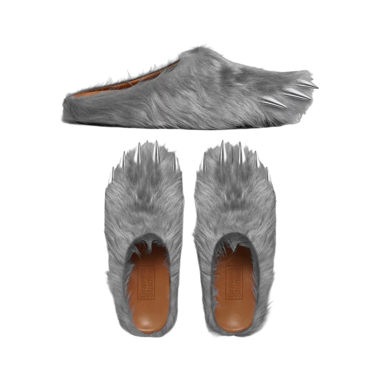 Bravest Studios Grey Bear Claw Mules