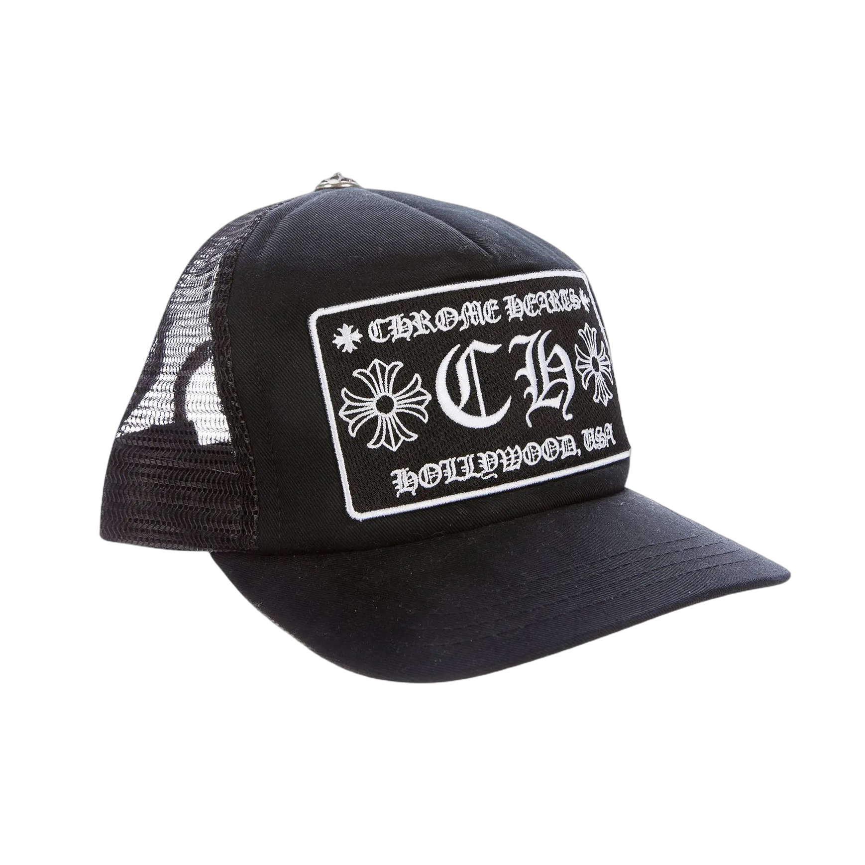 Chrome Hearts CH Hollywood Trucker Hat 'Black'