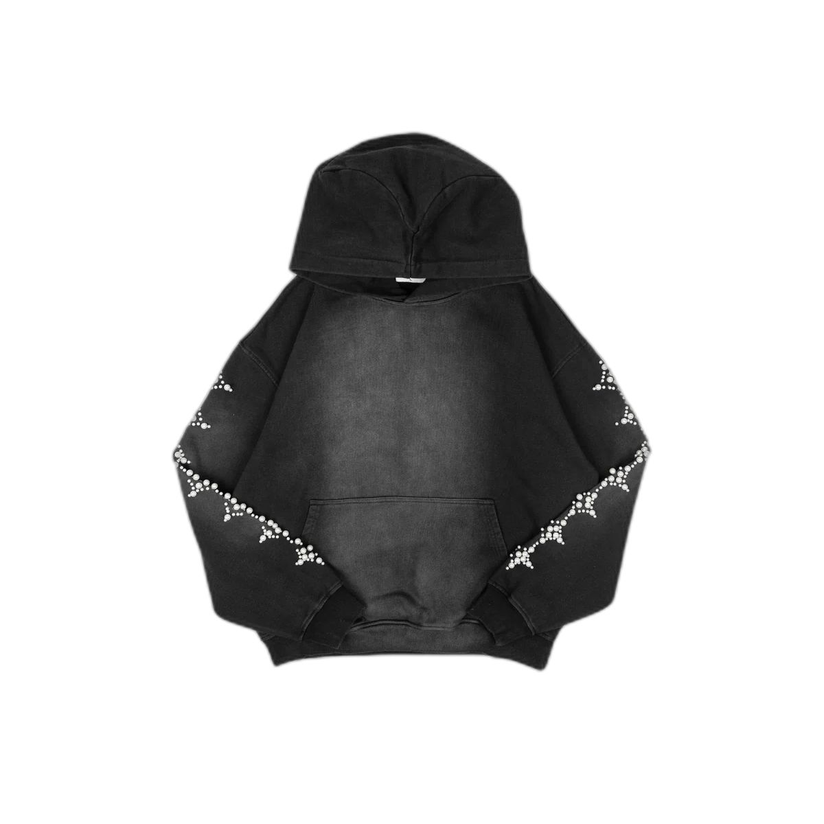 Commons Pearled Star Hoodie Vintage Black
