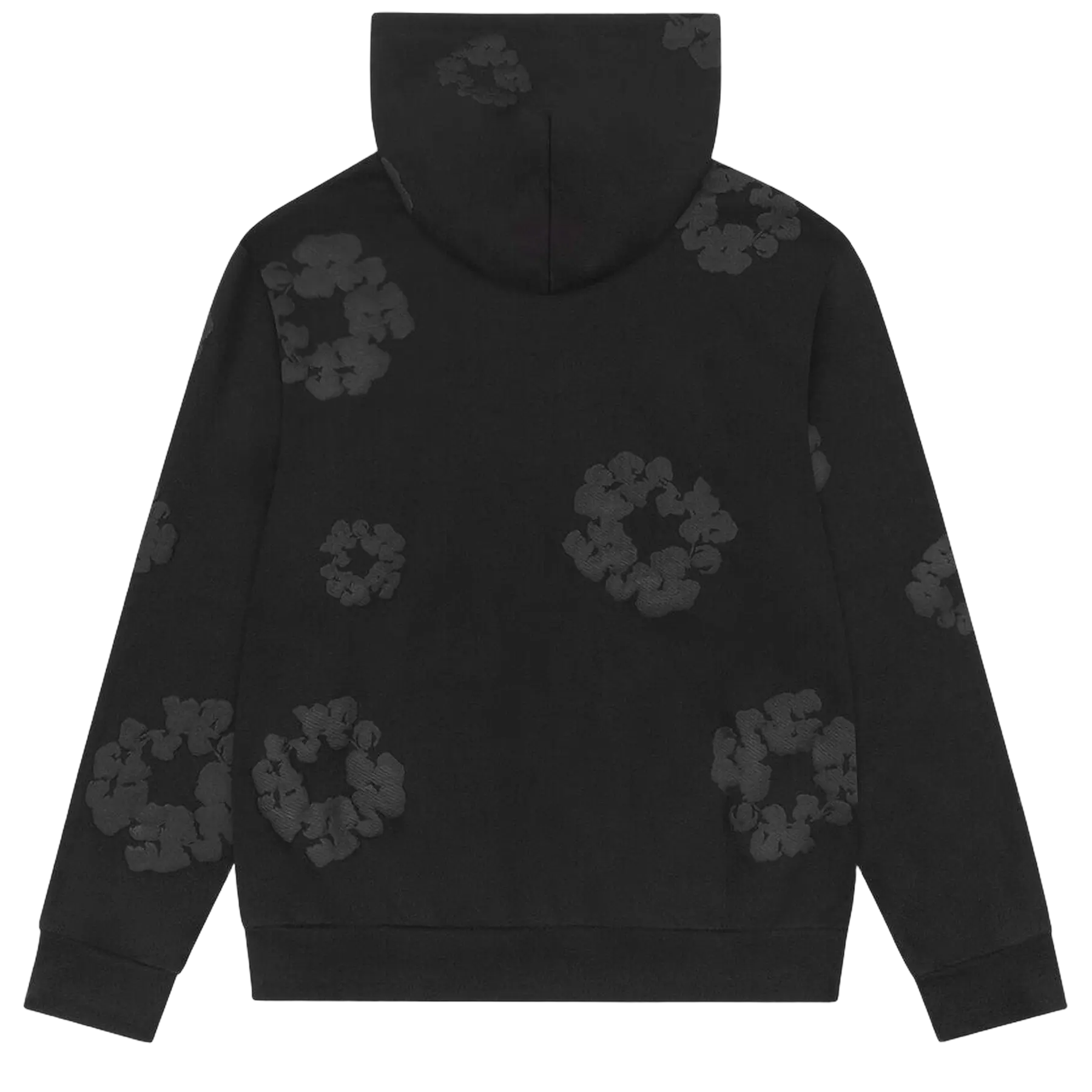 Denim Tears Mono Cotton Wreath Zip Hoodie 'Black'