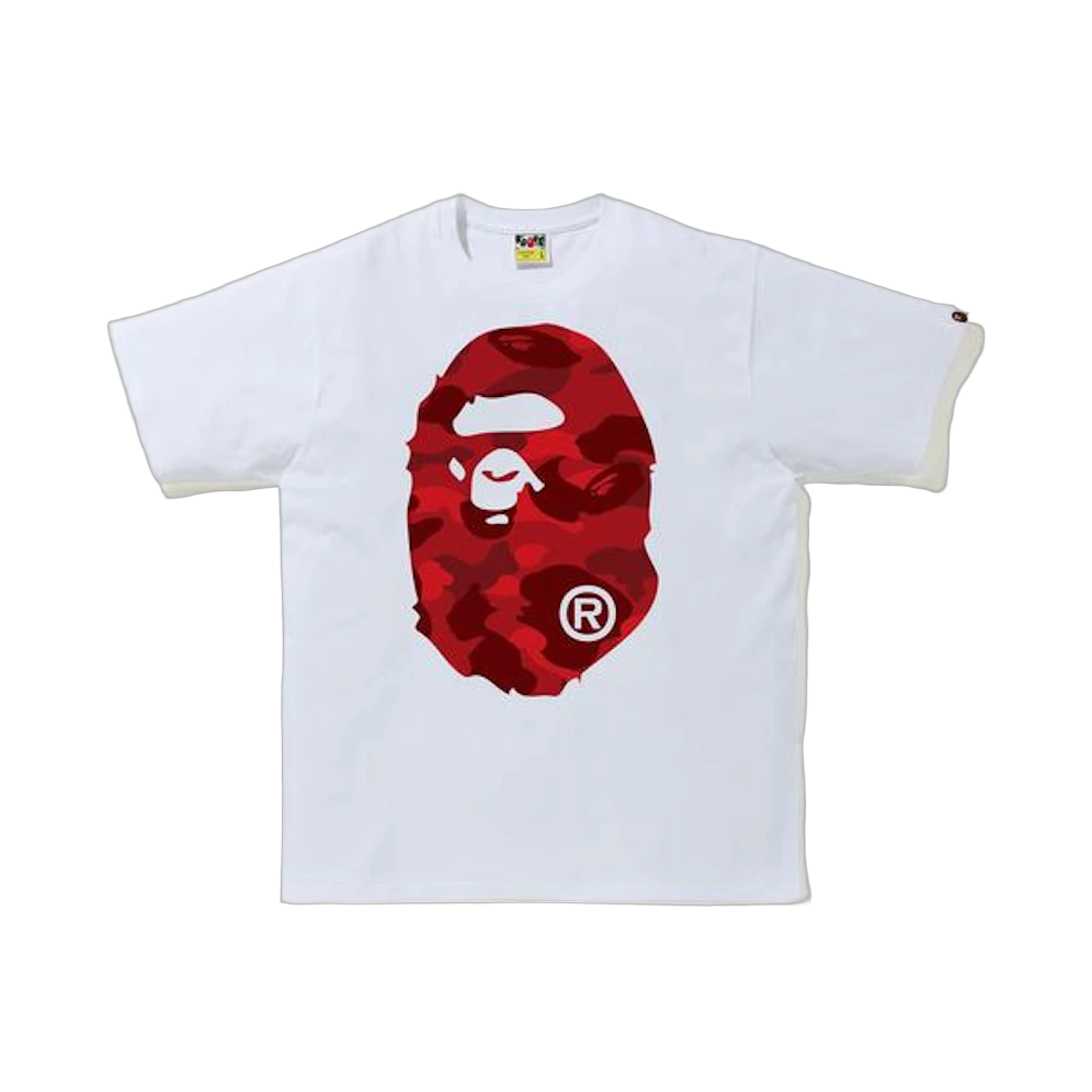Bape Red Big Head Tee White
