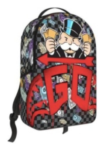 MONOPOLY GO SHARKMOUTH STENCIL BACKPACK