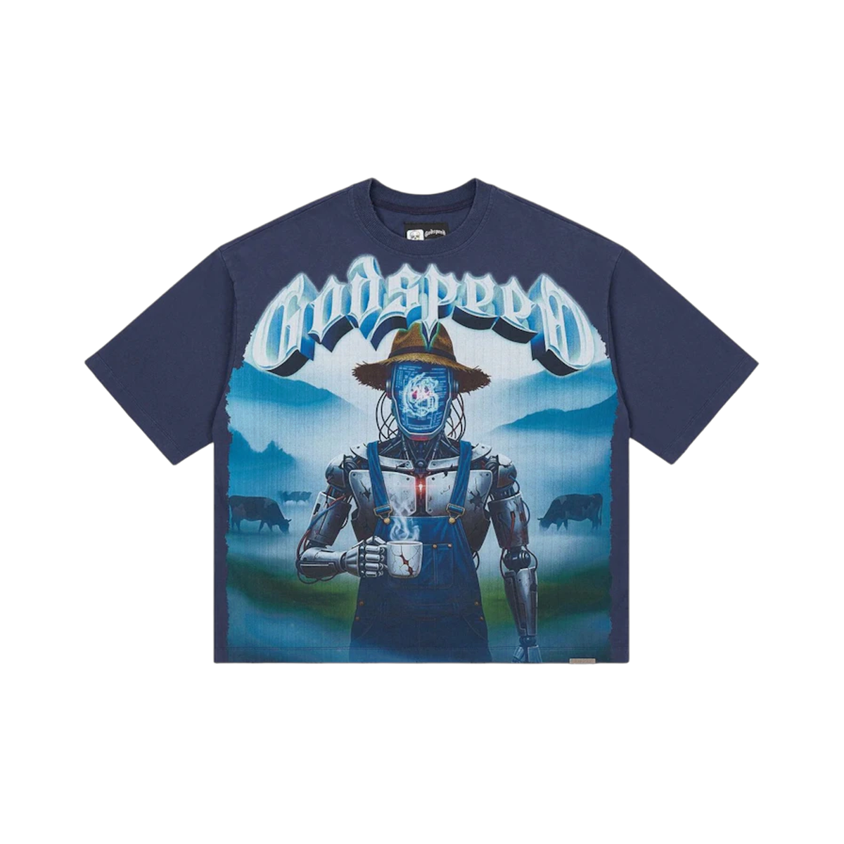 Godspeed Aura Farm T-Shirt 'Navy'