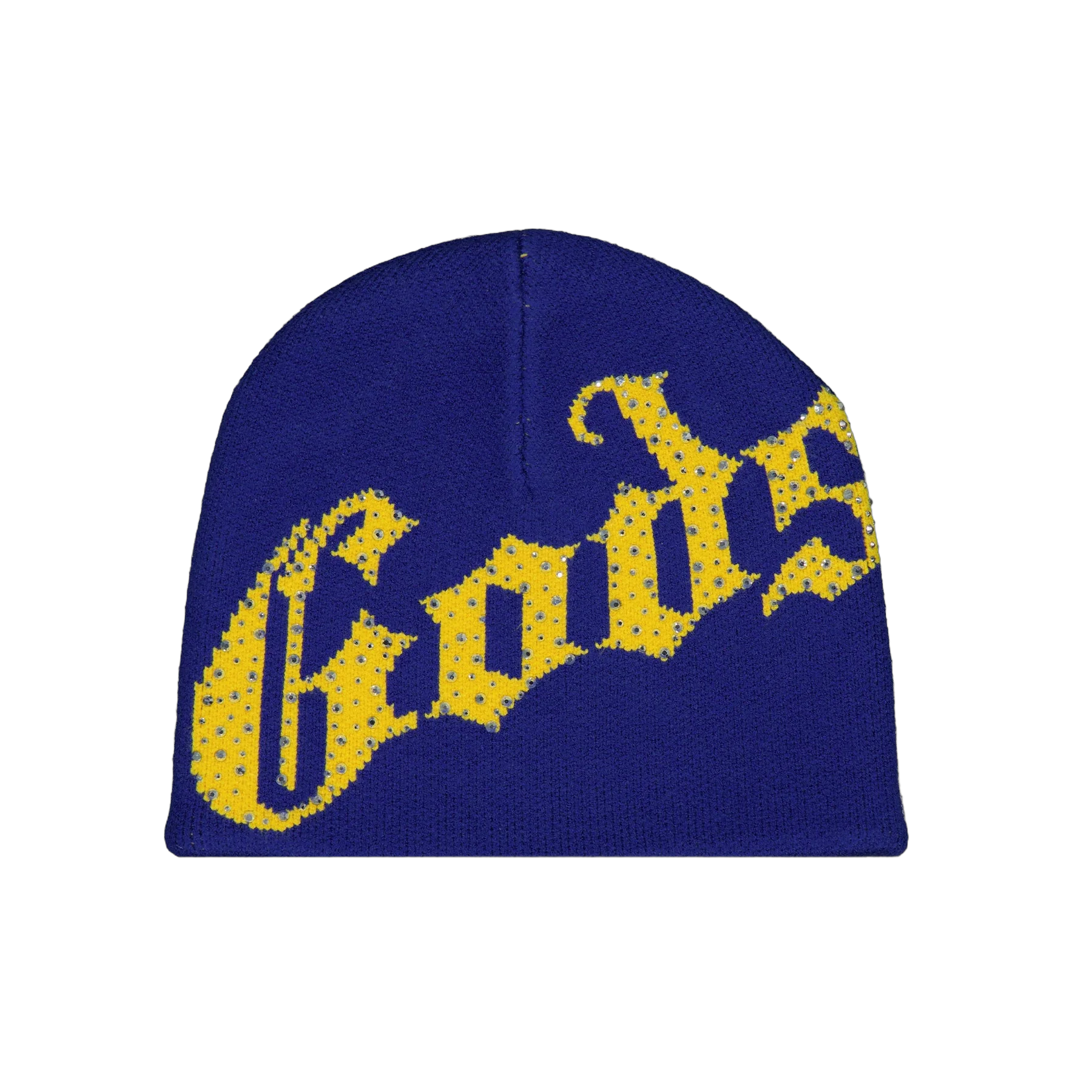 Godspeed OG Logo Studded Beanie 'Blue/Yellow'