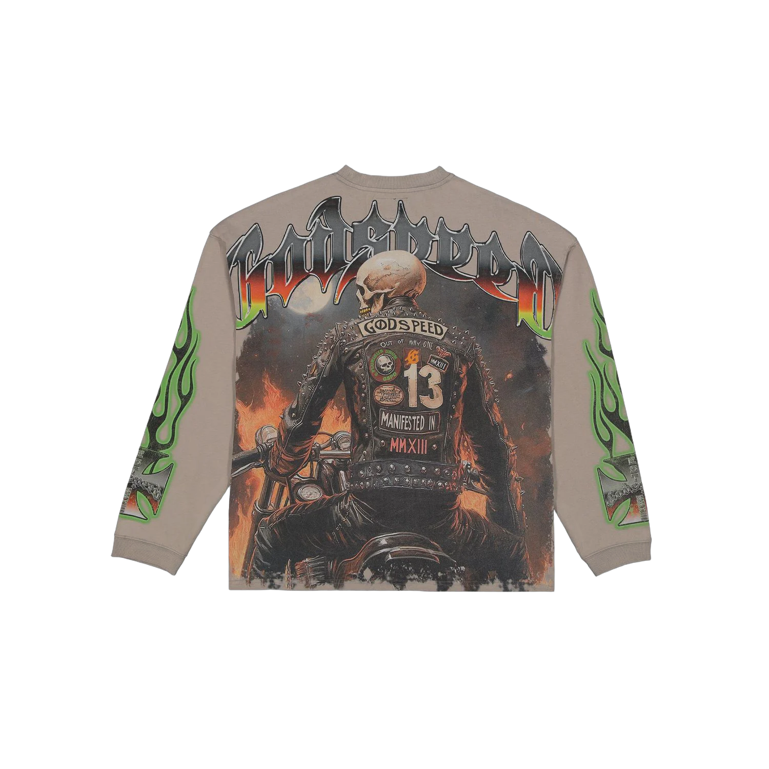 GodSpeed Biker Nation T-Shirt (Stone Grey)