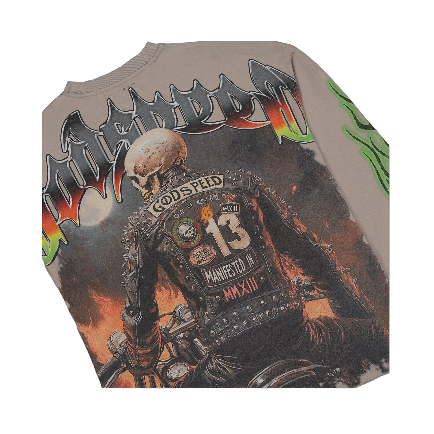 GodSpeed Biker Nation T-Shirt (Stone Grey)