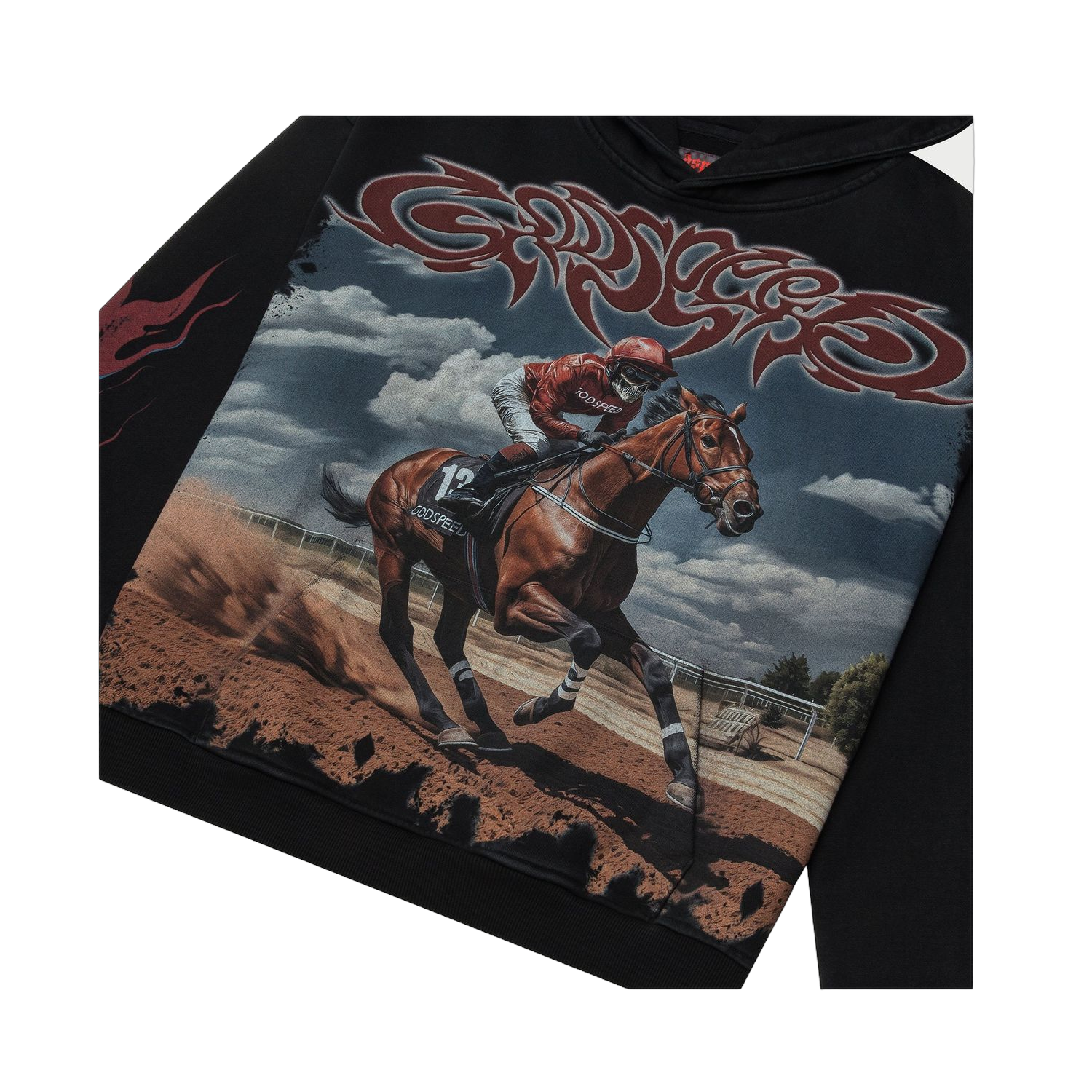 GodSpeed Thoroughbred Hoodie (Black wash)
