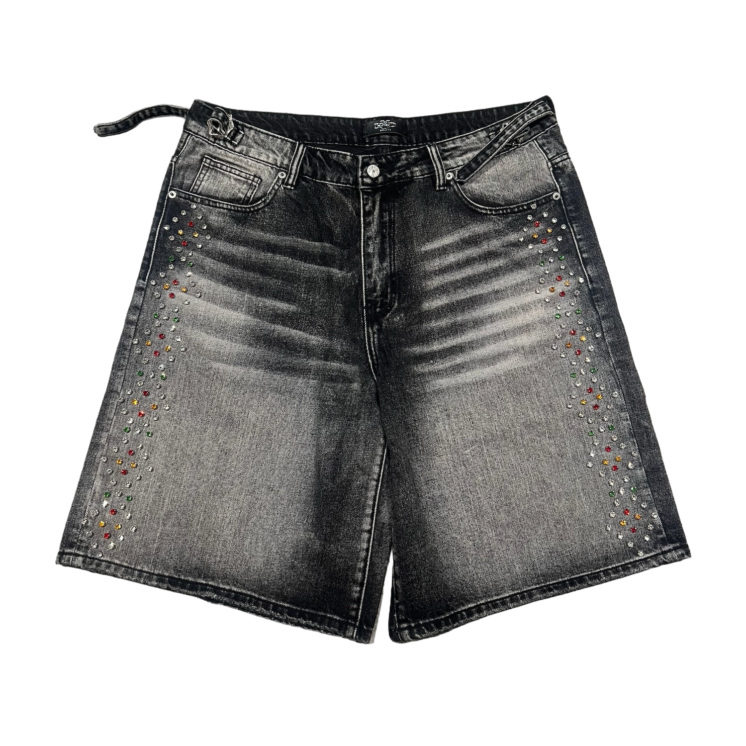 HMDD H-Star Crystal Jean Shorts