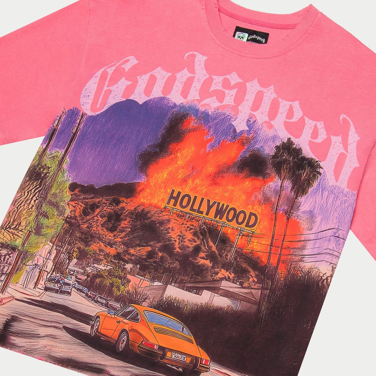 Godspeed Los Scandalous Tee Pink