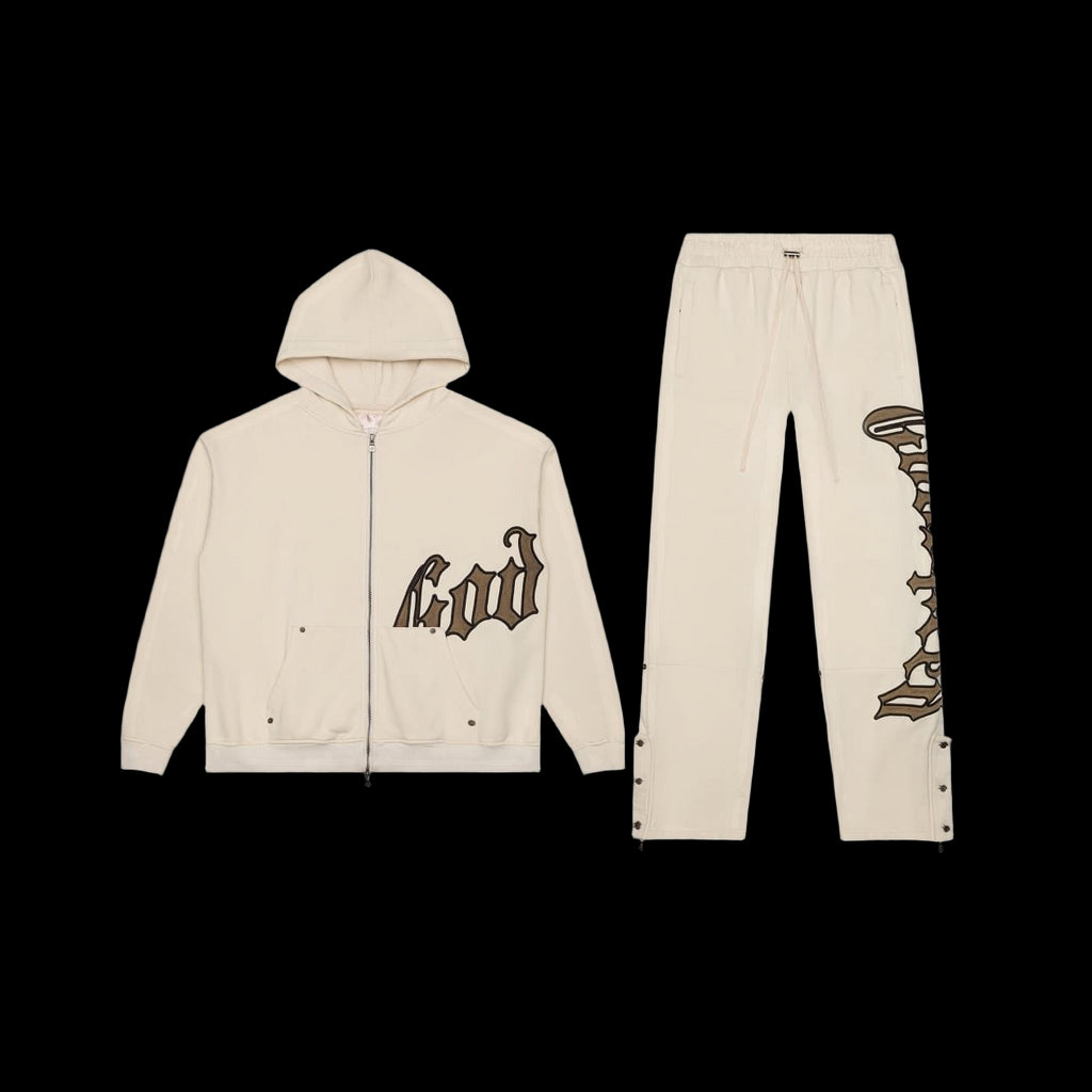*Sold As Set* Godspeed Sweatsuit V2 Creme/Brolive