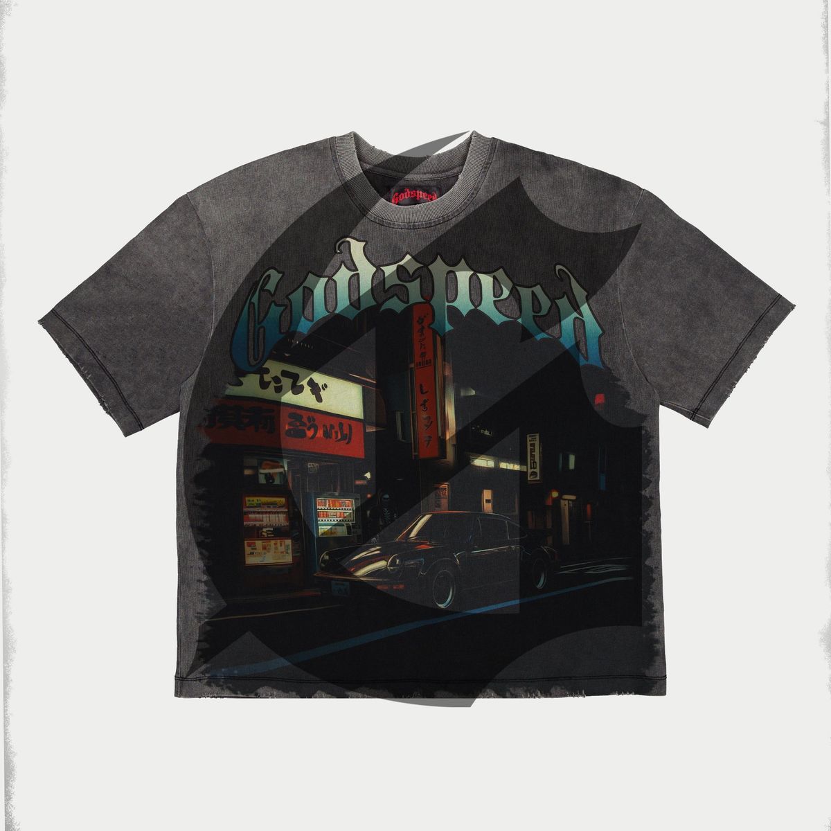 Godspeed Pit Stop: Tokyo Tee Grey Wash