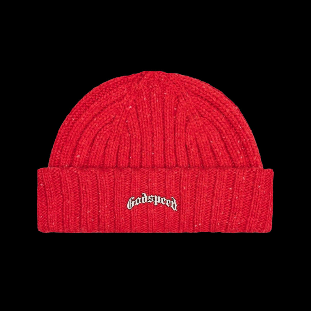 Godspeed Og Logo Emblem Beanie Red Speckle