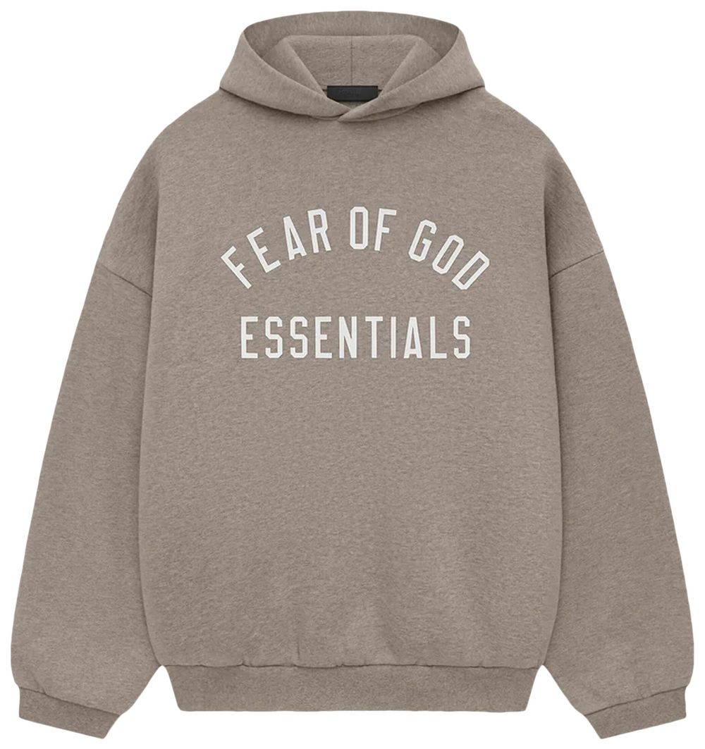 *Flawed* Essentials Heather Grey Fleece Hoodie (White Logo)