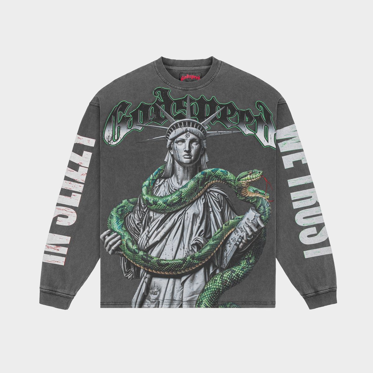 GodSpeed Top 5 Slizzy LS (Grey Wash)