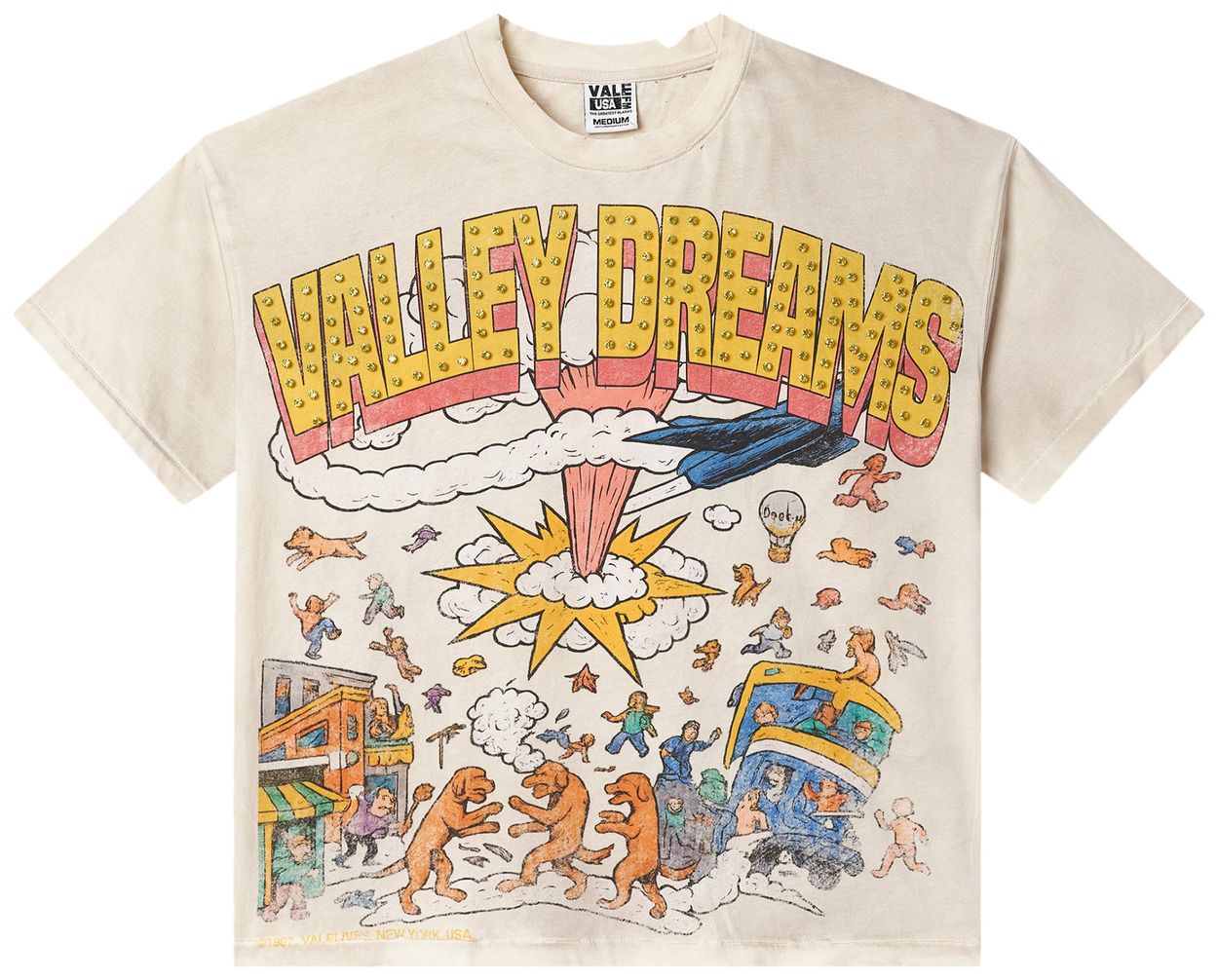 Vale CHAOS BLING TEE CREME