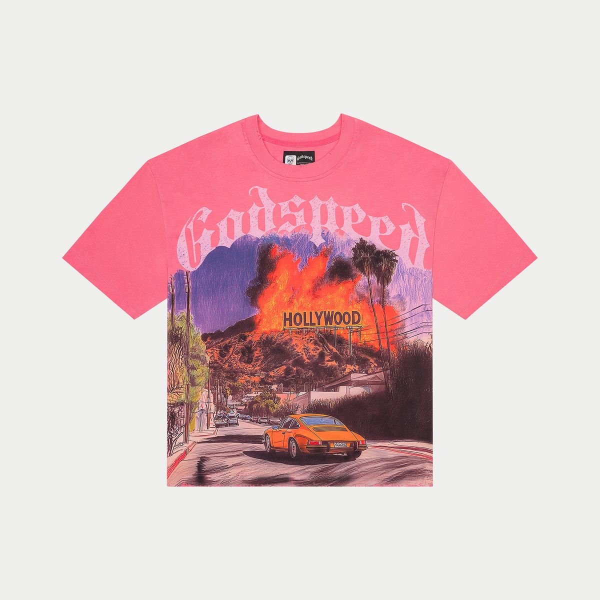 Godspeed Los Scandalous Tee Pink