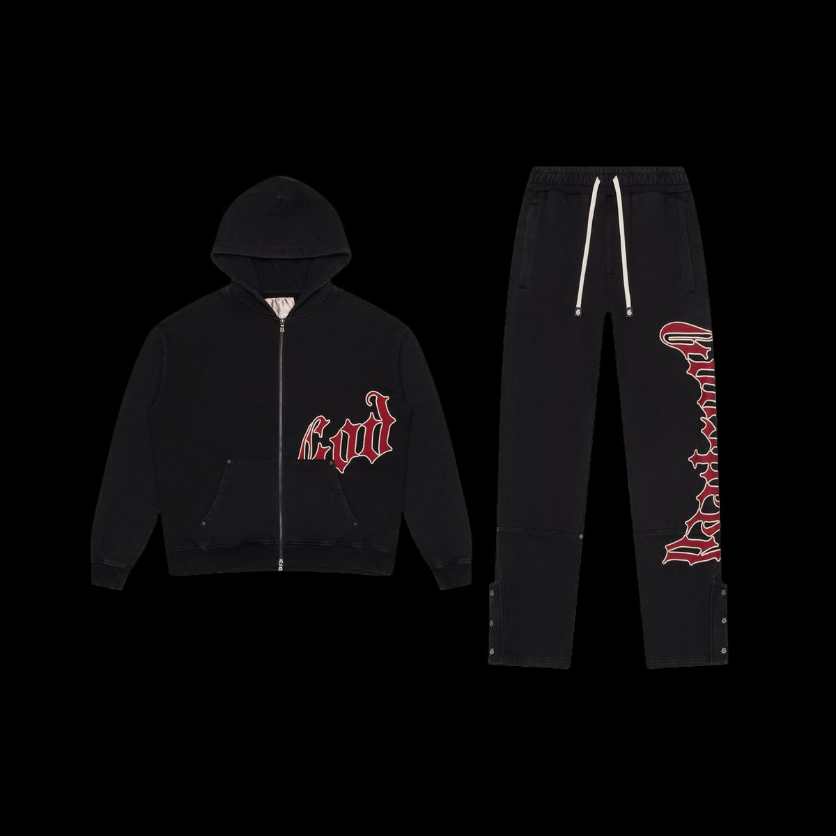 *Sold As Set* Godspeed Sweatsuit V2 Black/Red