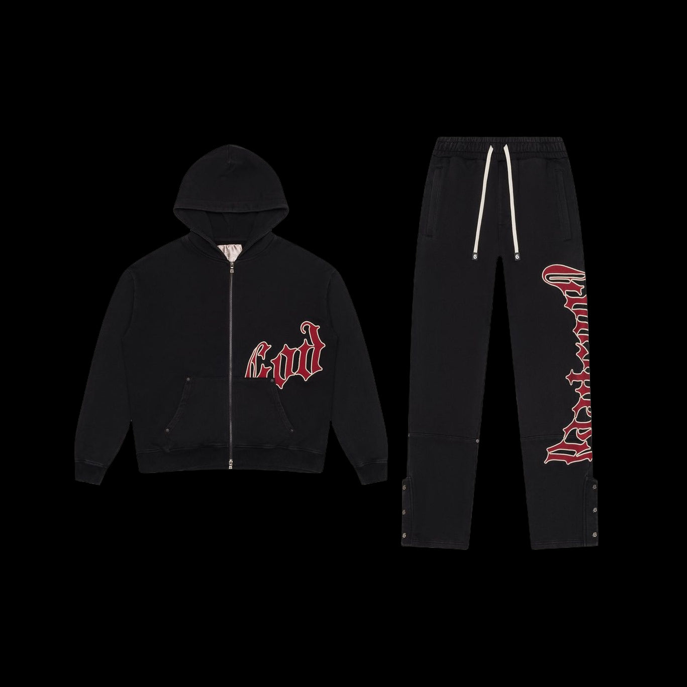 *Sold As Set* Godspeed Sweatsuit V2 Black/Red
