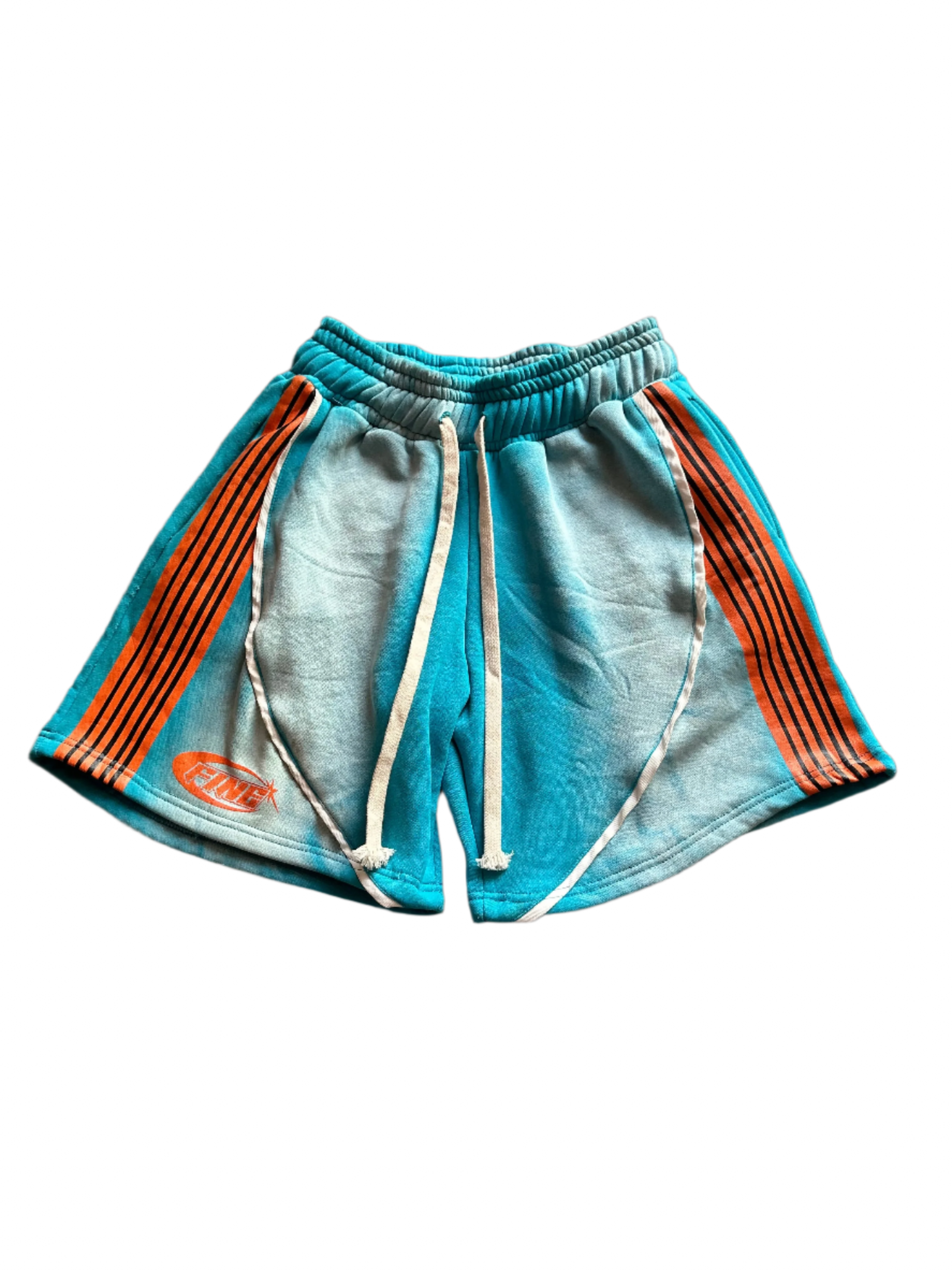 Fine Britches Light Blue & Orange "Splash" Racer Shorts