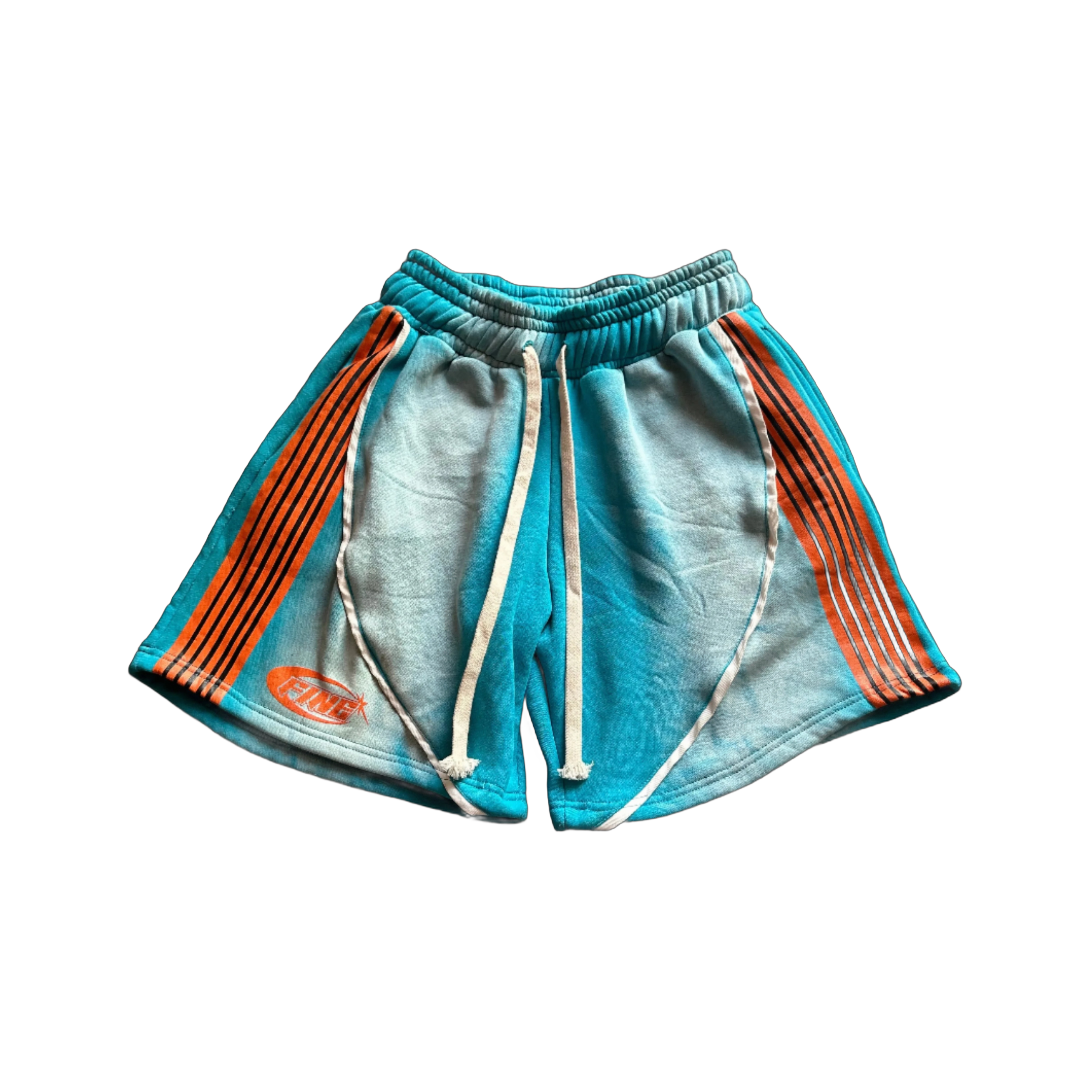 Fine Britches Light Blue & Orange "Splash" Racer Shorts