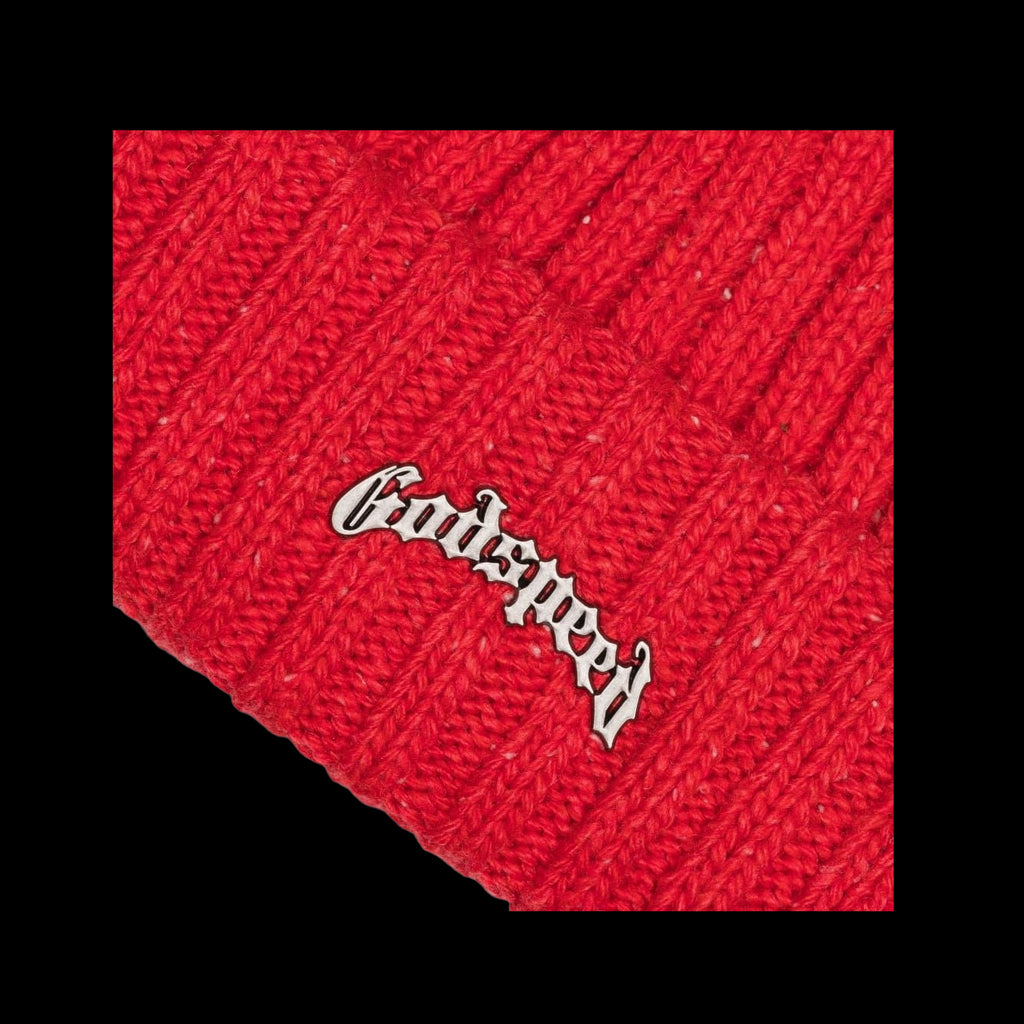 Godspeed Og Logo Emblem Beanie Red Speckle