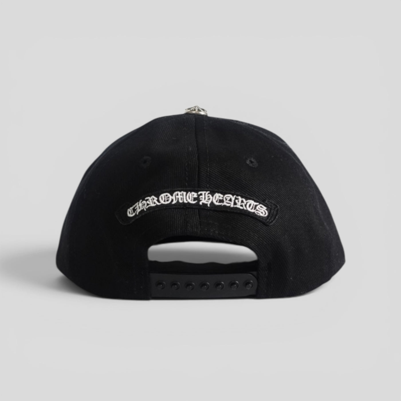 Chrome Hearts Scroll Logo Hat in Black