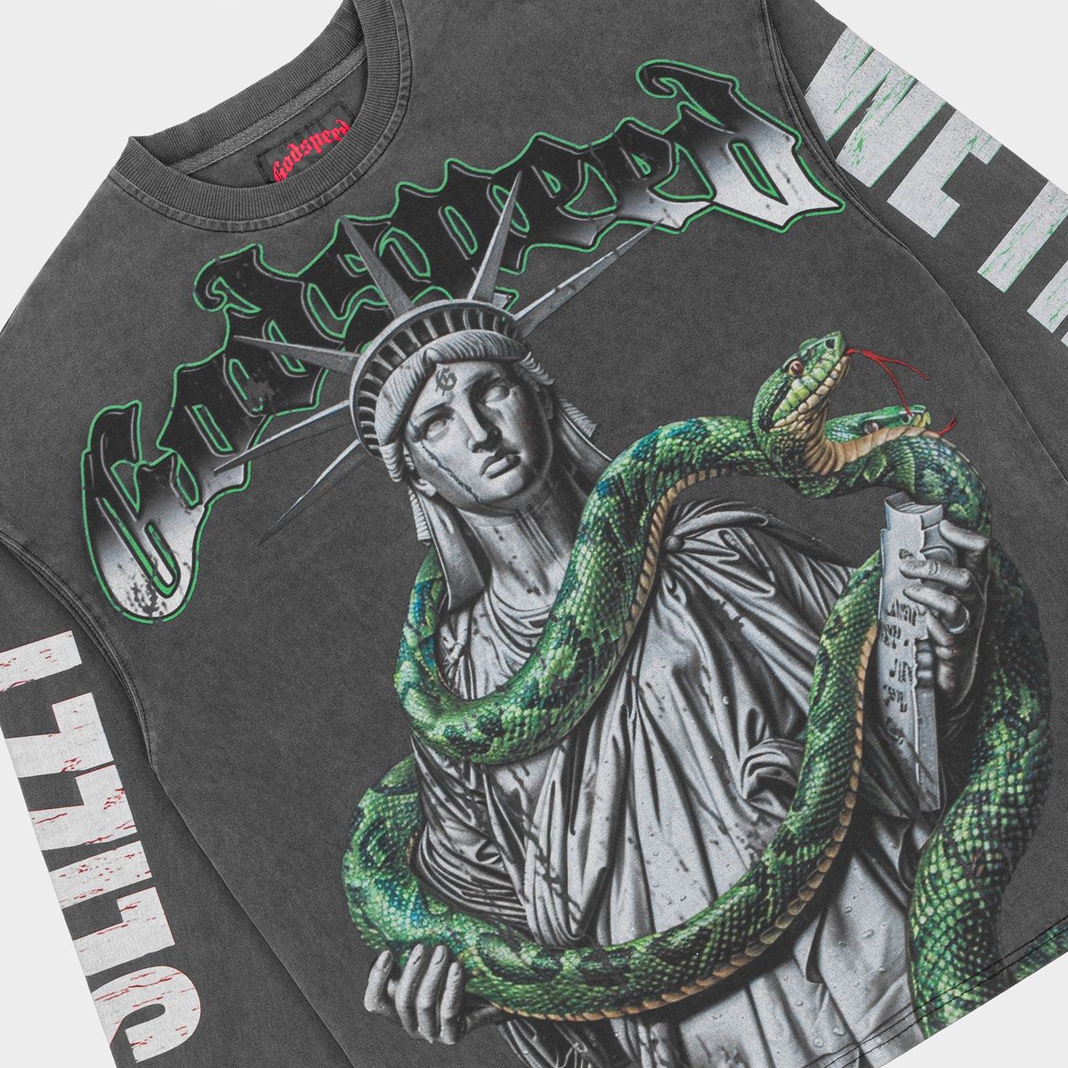 GodSpeed Top 5 Slizzy LS (Grey Wash)