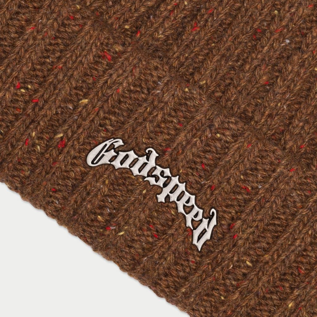 Godspeed Og Logo Emblem Beanie Brown Speckle