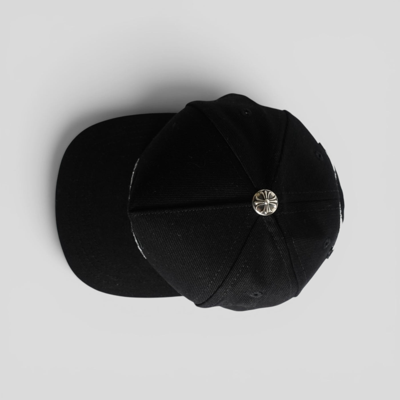 Chrome Hearts Scroll Logo Hat in Black