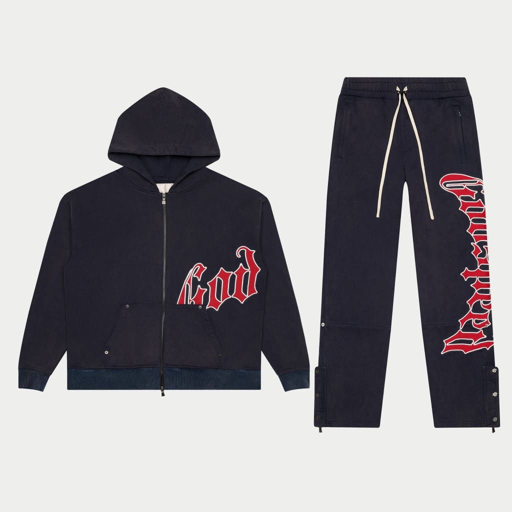 *Sold As Set* Godspeed Sweatsuit V2 Navy/Red