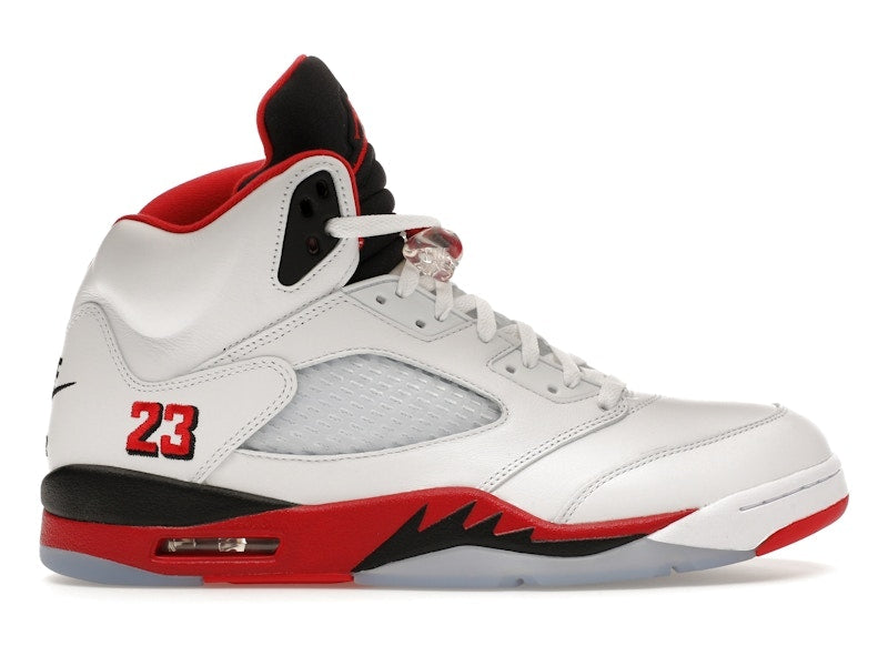 Jordan 5 Retro Fire Red Black Tongue (2025) - Image 1