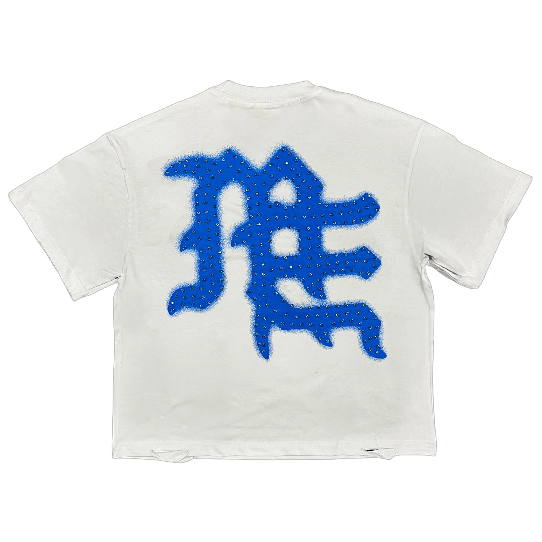 Mixed Emotion Blue 'End' Rhinestone Tee