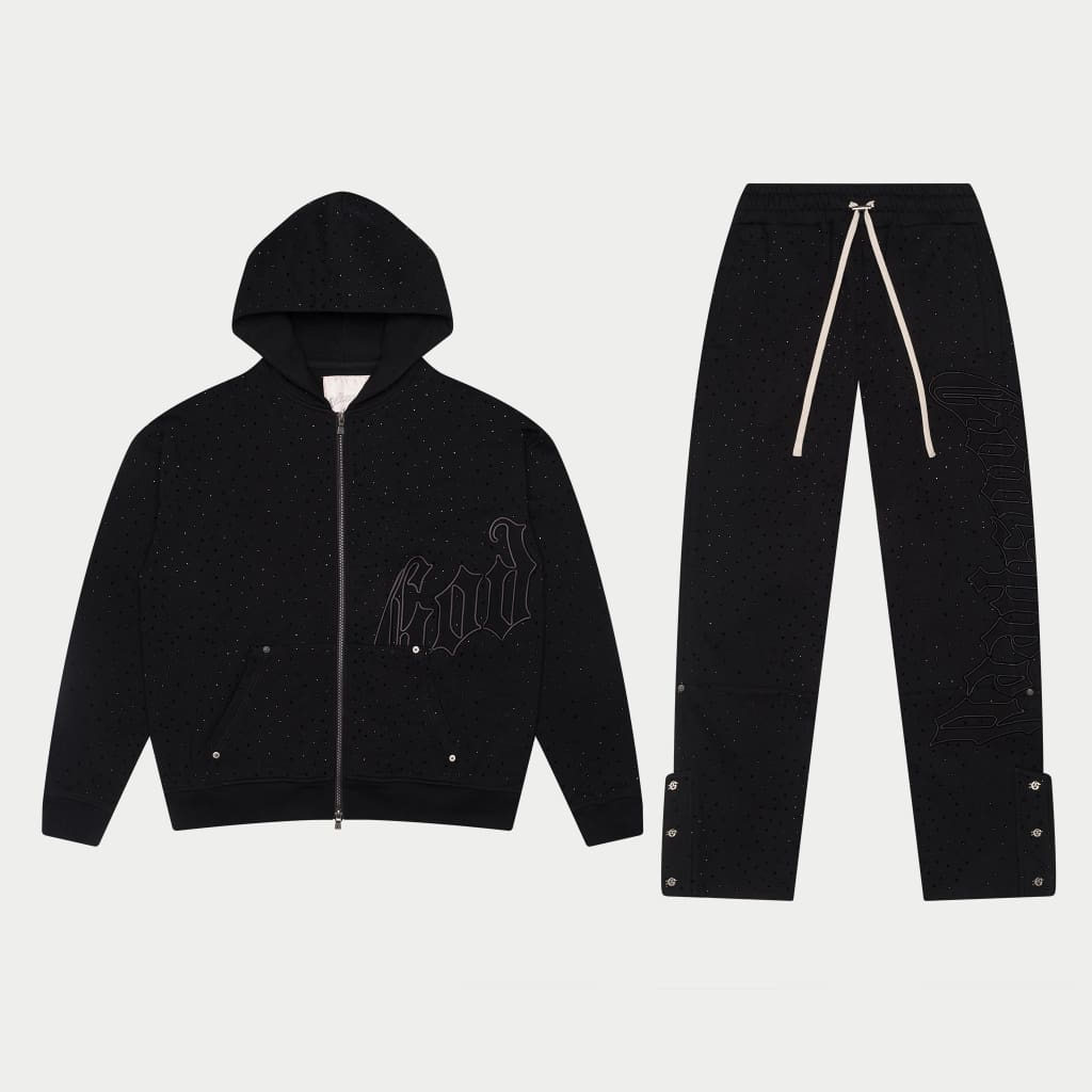 *Sold As Set* Godspeed OG Logo VVS Sweatsuit V2 (Black/Black)