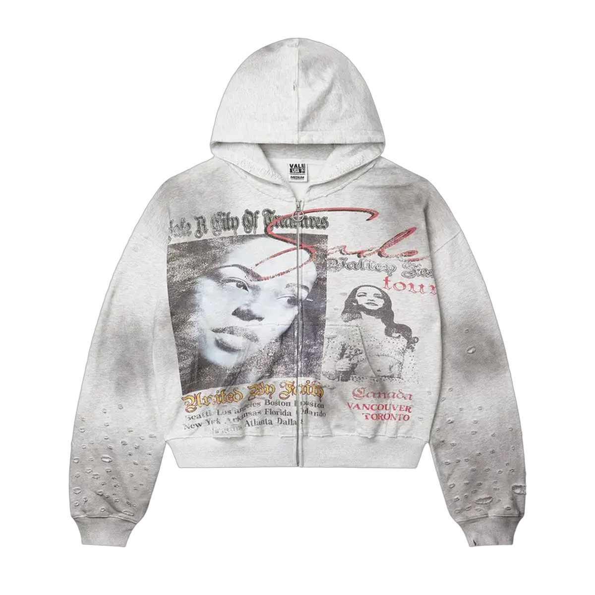 Vale Forever Valley Fest Zip Up Hoodie 'Grey'