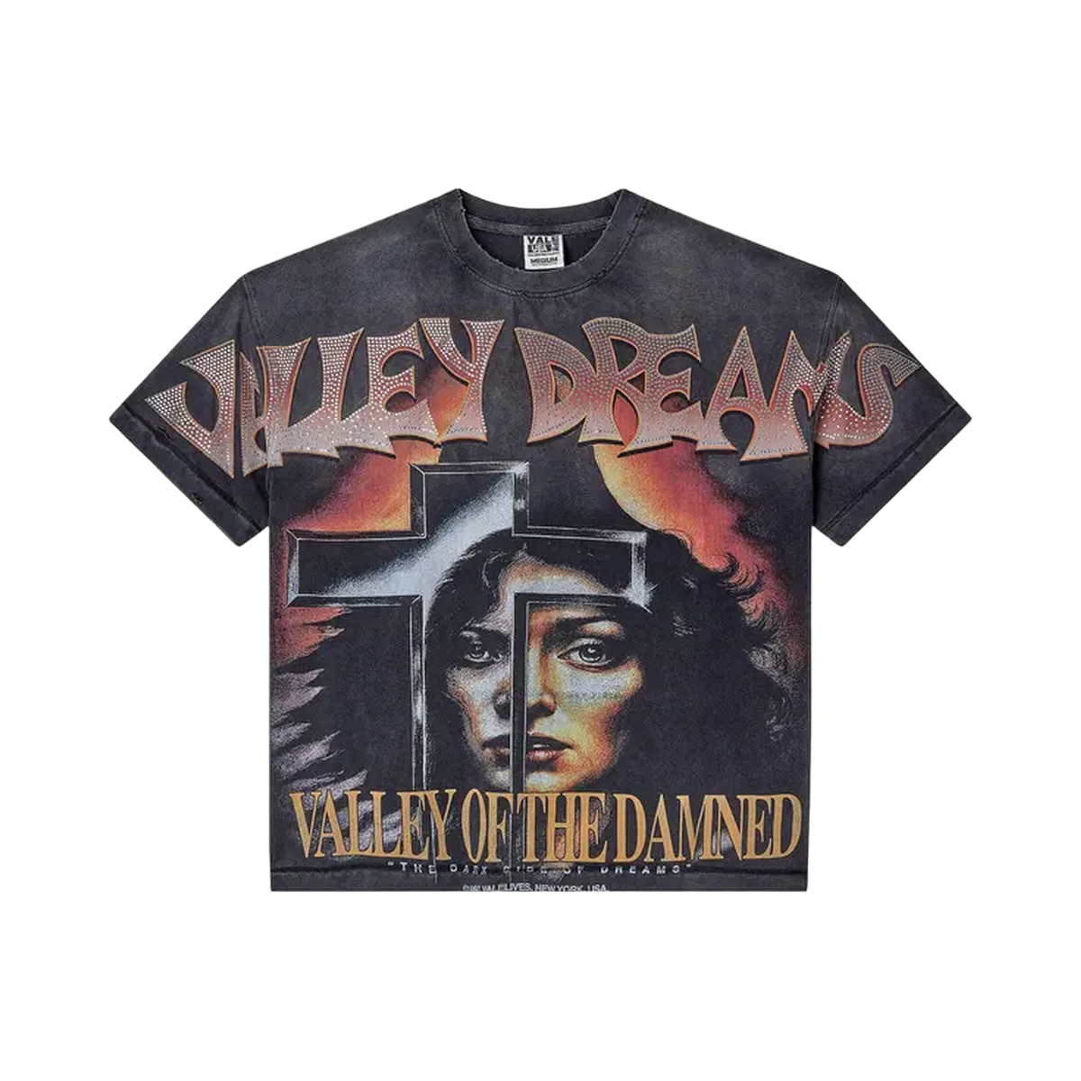 Vale Forever Damned Bling Tee 'Washed/Black'