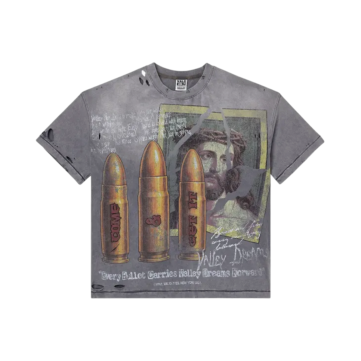 Vale Forever Faith Thrashed Tee 'Grey'