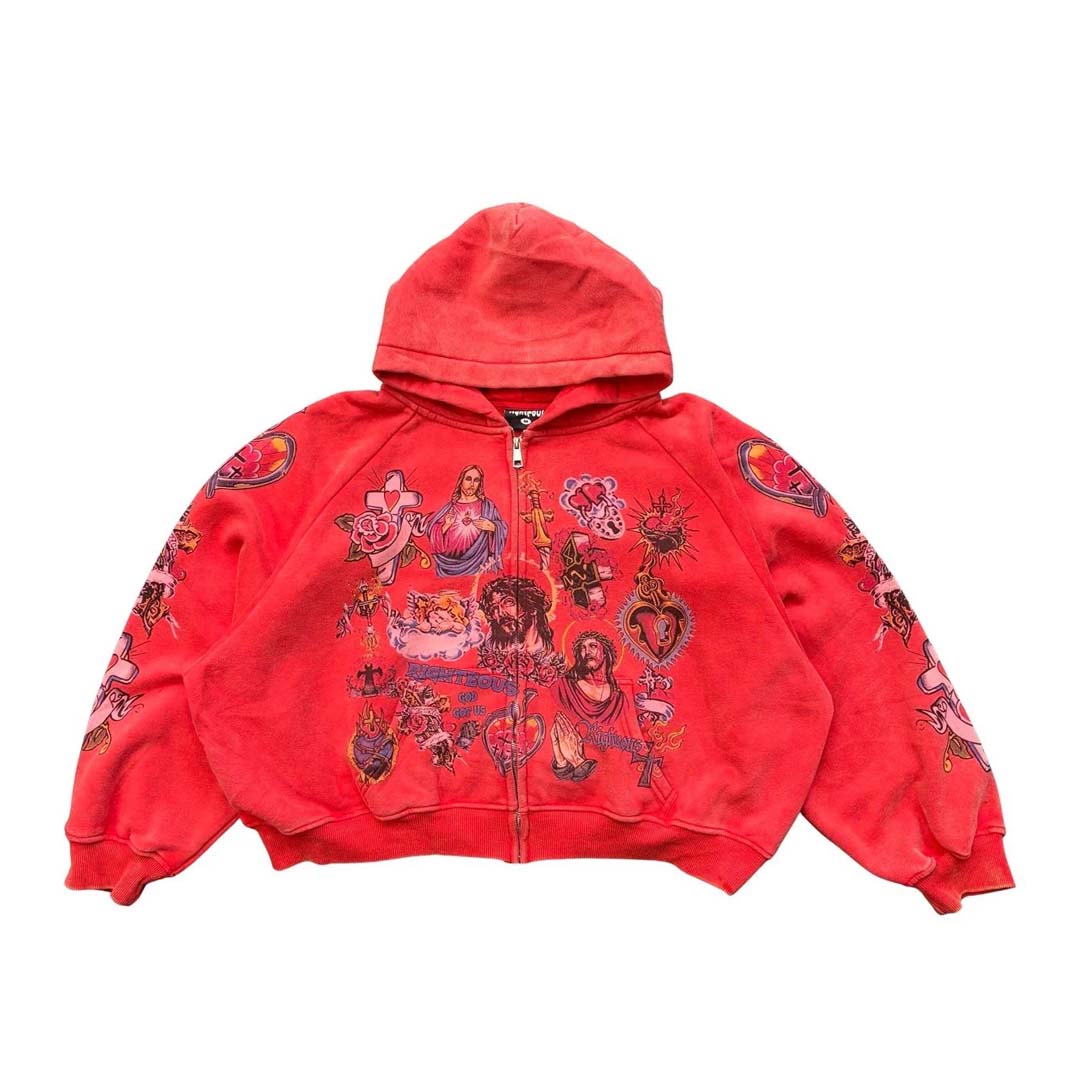 Righteous Risen King Zip-Up 'Red'