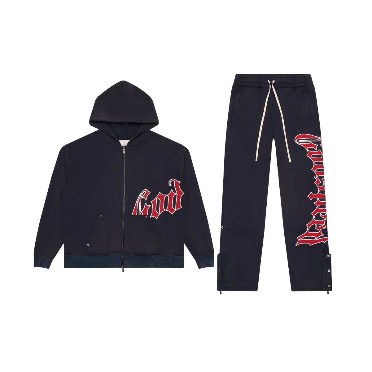*Sold As Set* Godspeed Sweatsuit V2 Navy/Red