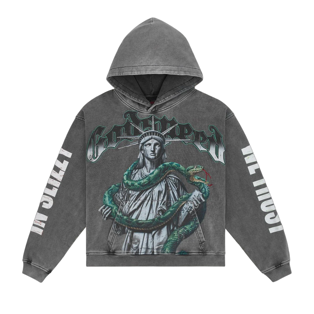 GodSpeed Top 5 Slizzy VVS Hoodie (Grey Wash)