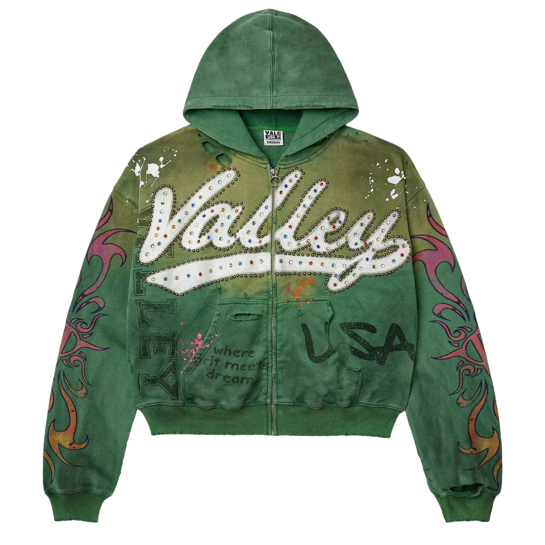 Vale Forever Inferno Zip Up 'Green'