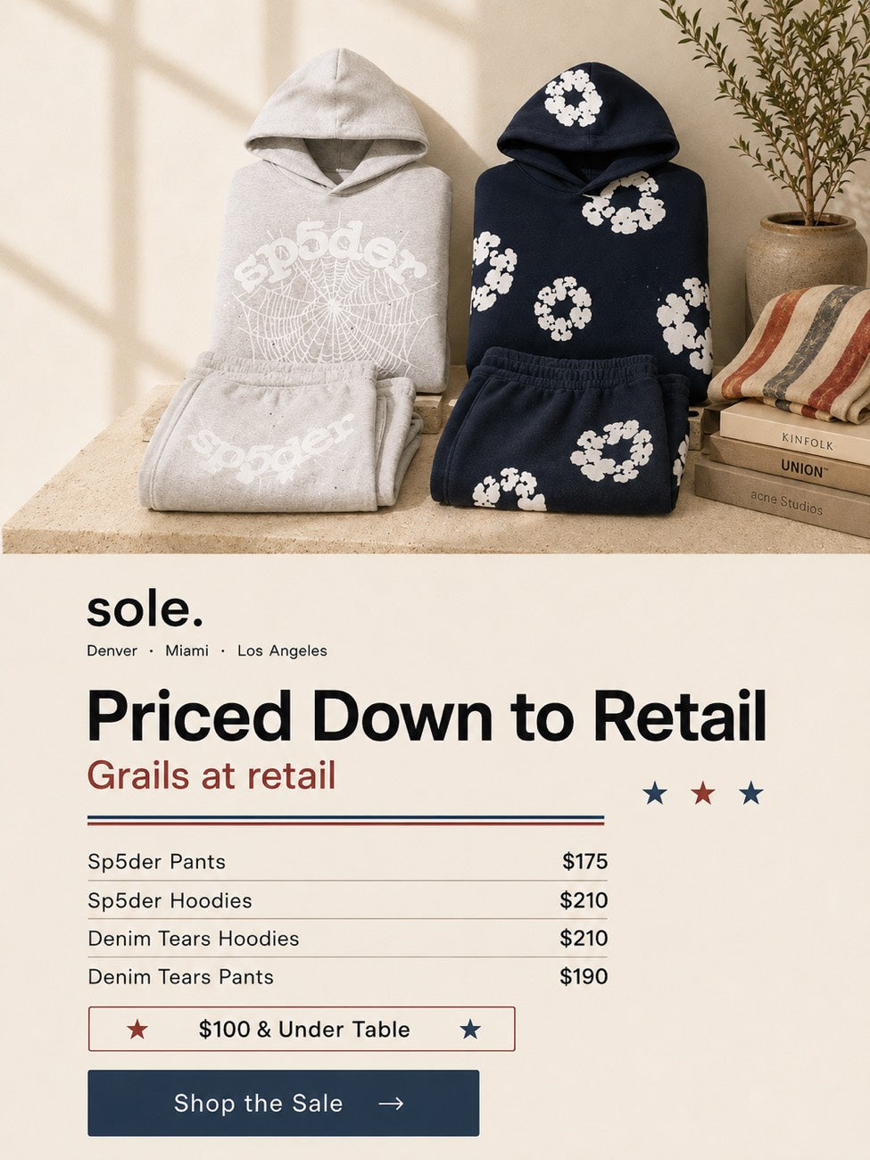 Anniversary Sale — priced down to retail